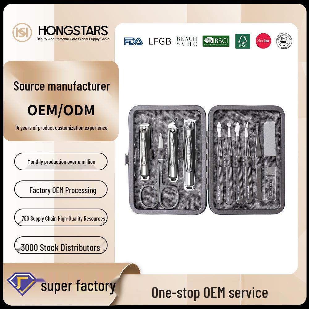 Nail Clipper & Pedicure Set: New Style Clippers, Scissors, Callus Remover, Ear Pick