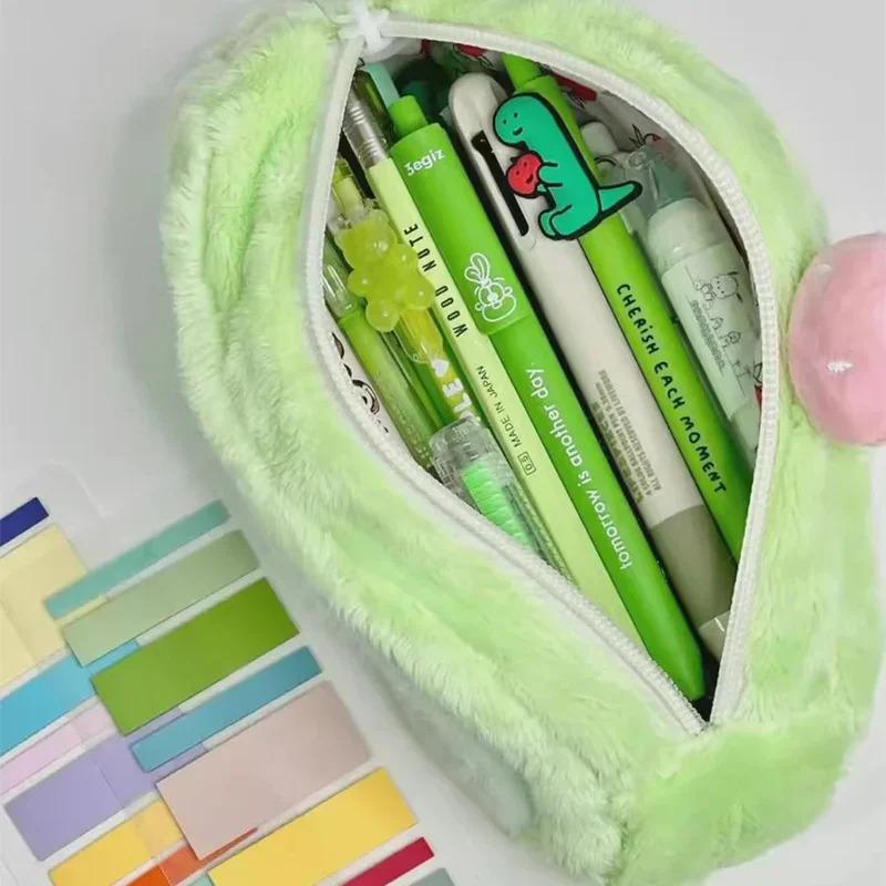 Large Capacity Cute Plush Pencil Case | Multifunctional Stationery Storage Bag
