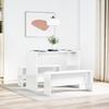 Vidaxl 3-Piece Furniture Set: Table and Benches, White, High Gloss