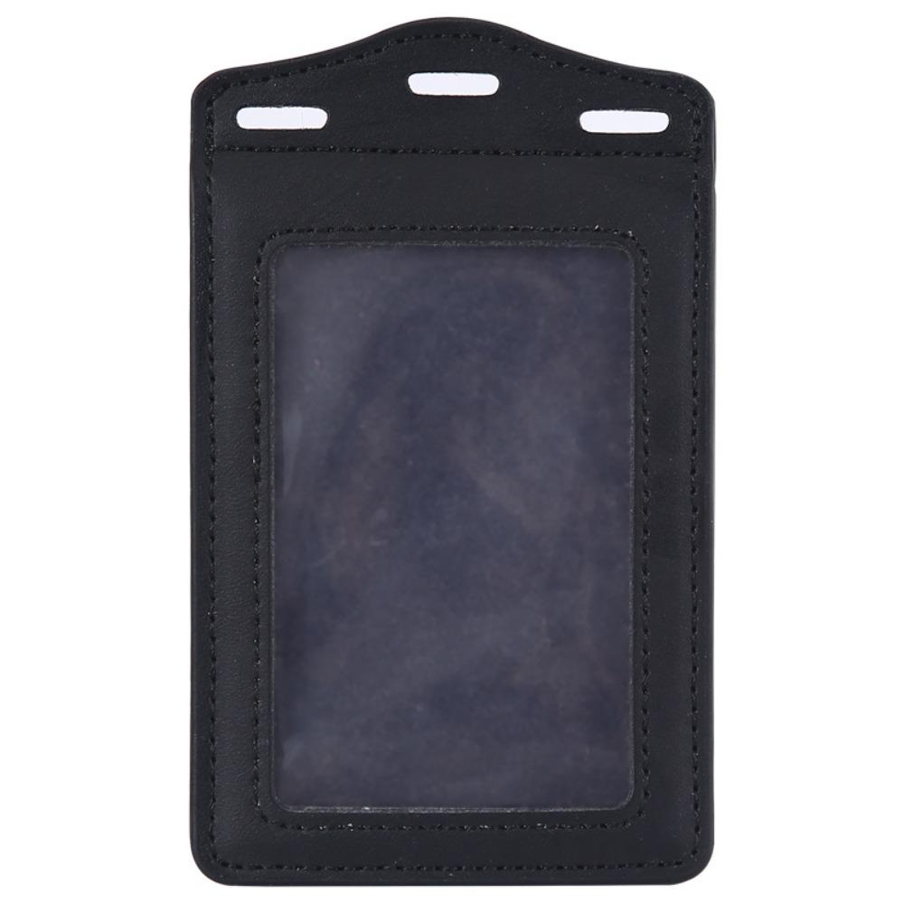 1Pc PU Leather Trifold Duty ID Card Holder Badge Holder for ID Name Card Business Name Tag Student ID Card