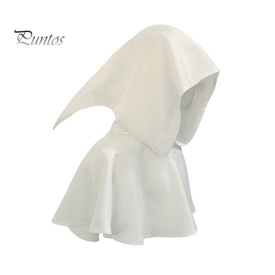 Halloween Cape Hood Middelalder Death Hat Ensfarget Retro mørk stil Cosplay kostyme Sceneshow Performance Sjal Cap