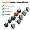 4/8 Peças Feltro Ajustável Redondo Parafusos de Perna de Móvel Antiderrapante M6 M8 Mesa Cadeira Armário Pés de Equilíbrio Almofadas