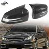 Glänzend schwarze Stierhorn-Rückspiegelabdeckung für 2007-2014 Mercedes C-Klasse W204/W176/W212.