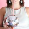 Nightclub with Straw Sparkly Flashlight Disco Ball Cup Wine Goblets Cocktail Bar Tools