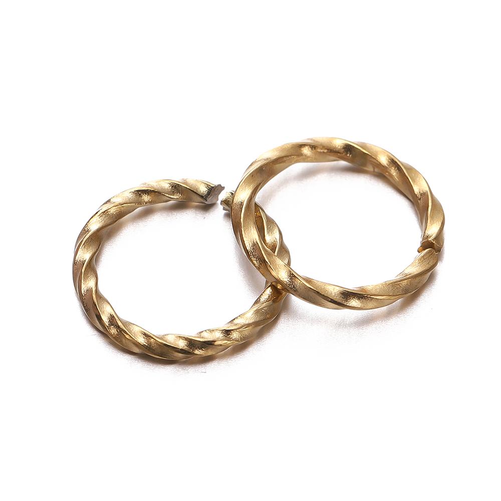 50 Stück/Los Edelstahl Runde Geprägte Biegeringe Verdreht Offen Spaltring Verbinder für Schmuckherstellung Zubehör Bastelbedarf DIY