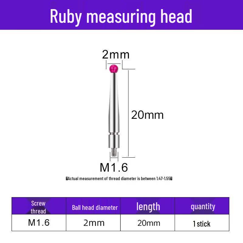 

M1.6 Ruby Measuring Probe for Lever Dial Indicator