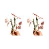 2Pieces Artificial Climbing Branch Exercise Vine for Reptiles Habitats with Realistic Texture and Stable Build Decoration