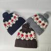 Autumn and Winter New Fair Island Wind Hairball Wool Hat Cold-proof and Warm Ear Protection Knitted Hat Fashionable Versatile Pullover Hat