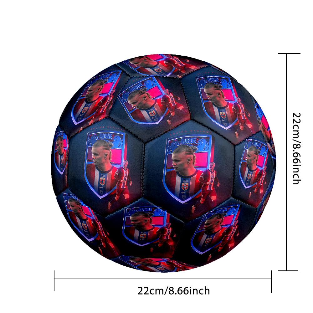 Erling Haaland Taglia 5 Pallone da Calcio Pallone da Calcio ad Alta Elasticità Per Competizioni all'Aperto Allenamento Quotidiano Gioco