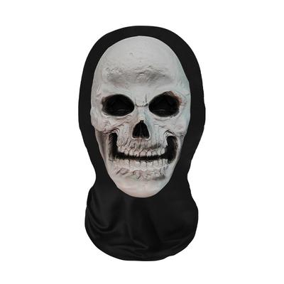 Strašidelná bílá maska ducha, Halloweenské kostýmní doplňky s lebkou, Párty rekvizity pro hororový cosplay maškarní pro dospělé