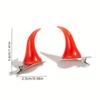 2pcs/Set, Red Devil Horn Hair Clips For Halloween, Creative And Duckbill Clip Hair Accessories, Red Devil Horn Hair Clips