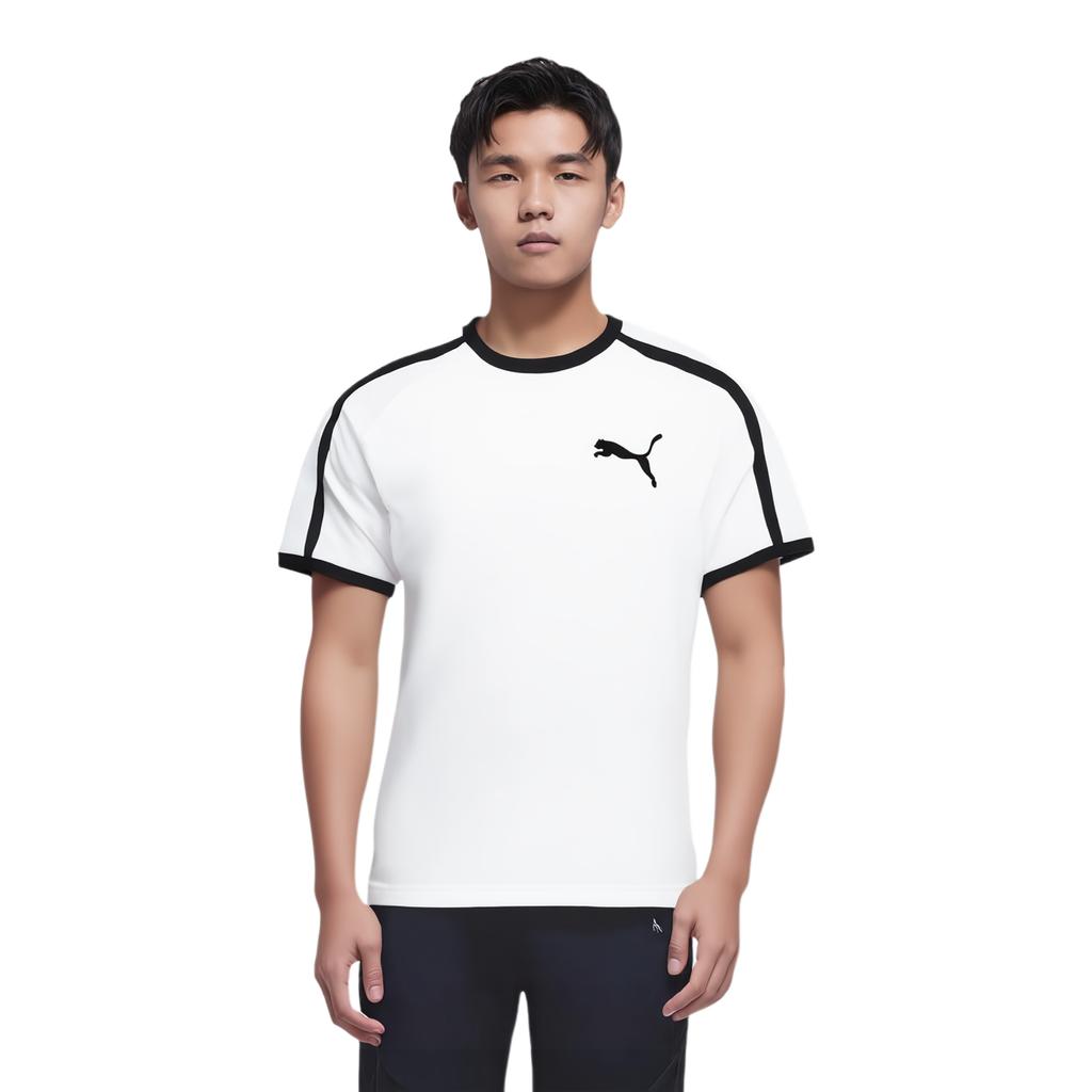 Puma Ringer T7 Crew Neck Short Sleeve T-Shirt Men tops 639191-02