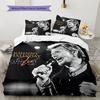 1PC Johnny Hallyday pattern Bedding Quilt Set Quilt Cover Pillowcase Home Decoration Birthday Gift (1 * duvet cover + 19 * pillowcase, without core)