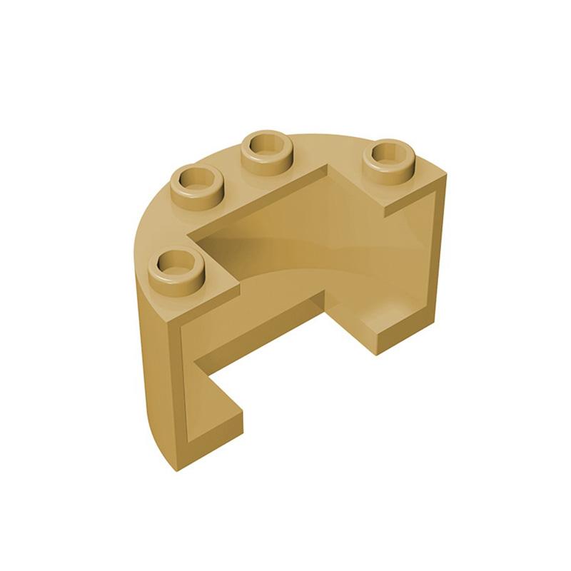 

Non-Toxic Moc 10Pcs 24593 Cylinder Half 2X4X2 Building Blocks Kit With 1X2 Cutout Particle Idea Educational Toys Children Birthday Gifts