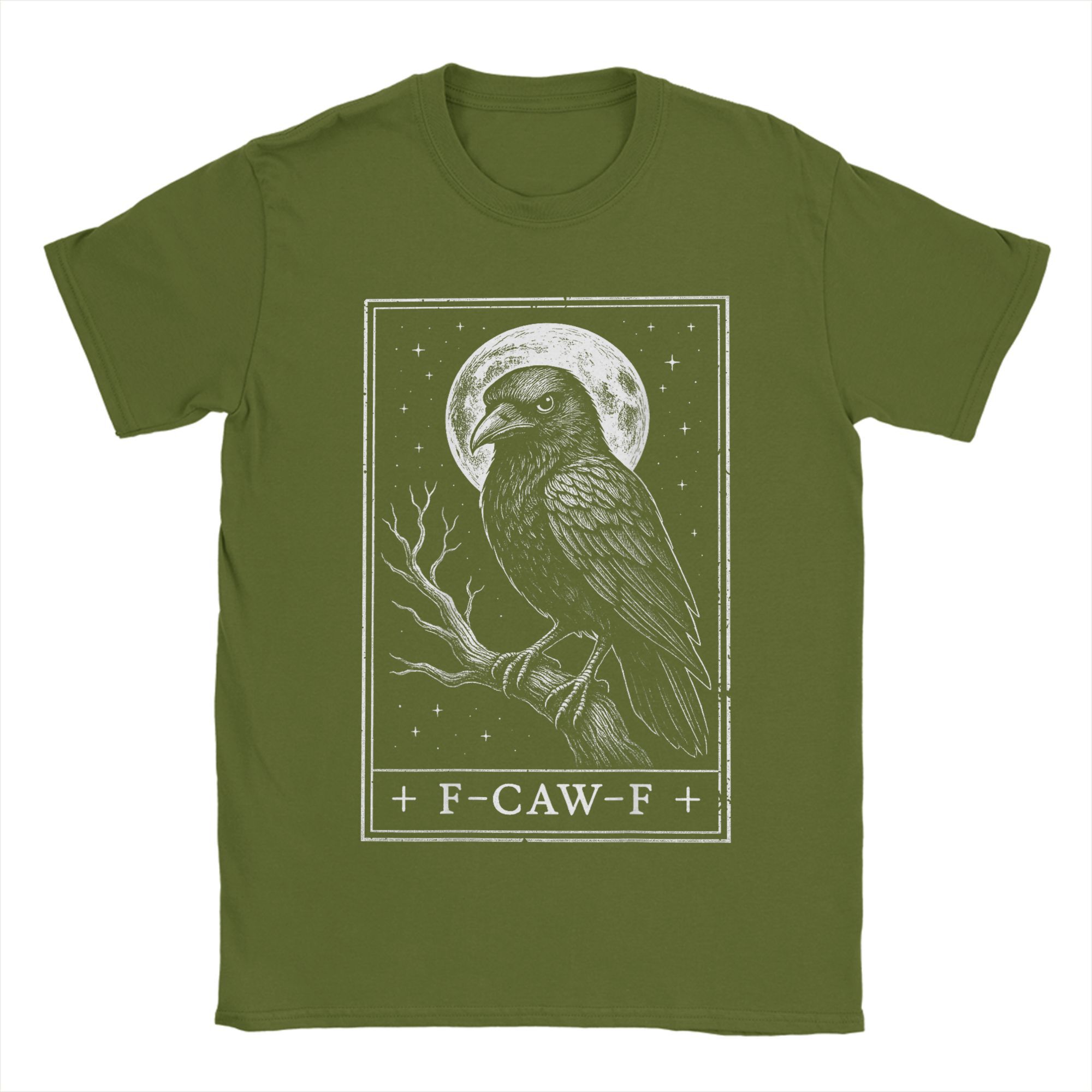 

Oversized T Shirt F-CAW-F Crow Tarot Card Funny Halloween Cotton T Shirts Trending Tee Shirt Summer Print Short Sleeve Tees 4XL
