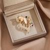Zinc Alloy Brooch Pin, Butterfly Shape Lapel Badge with Rhinestones Inlaid, Brooch Versatile Accessory for Sweaters Collars Hats Bags Coats Scarves