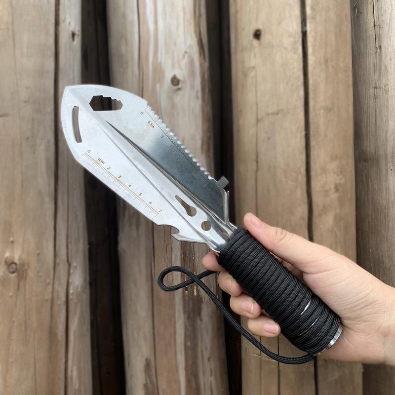 Multifunctional Outdoor Shovel: Camping, Survival, Dig, Cut, Off-road, Fish, Beach, Garden, Bonsai & Military Tool.