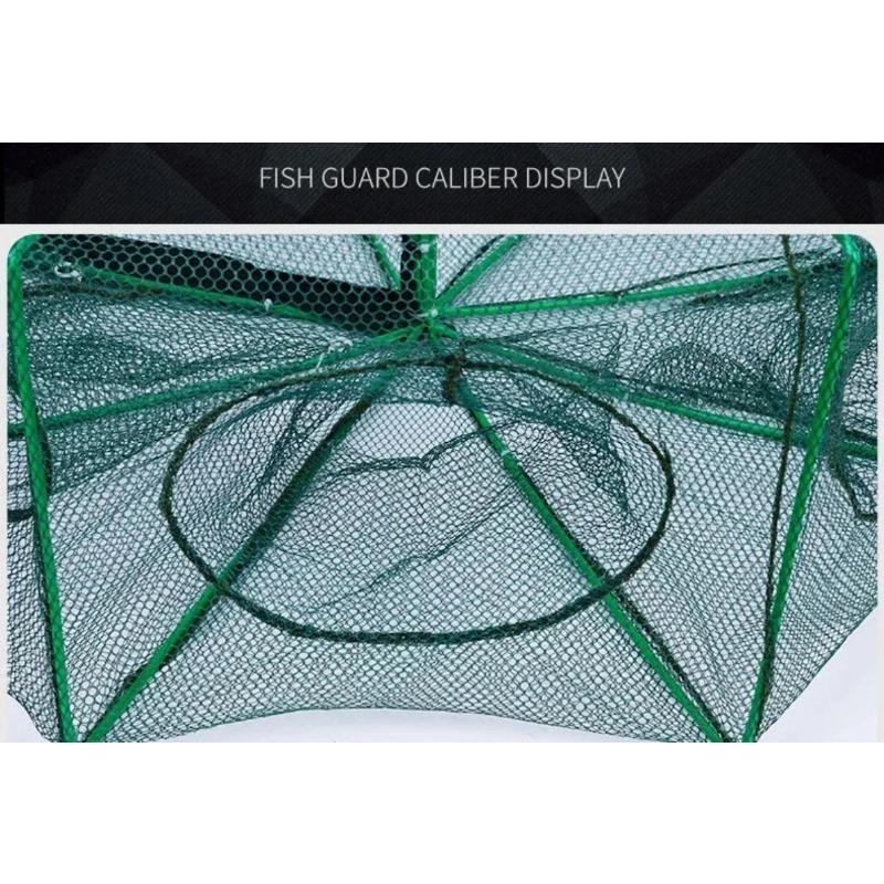 6 Holes Mesh for Fishing Net/Tackle/Cage Folding Crayfish Catcher Casting/Fish Network Crab/Crayfish/Shrimp/Smelt/Eels Traps