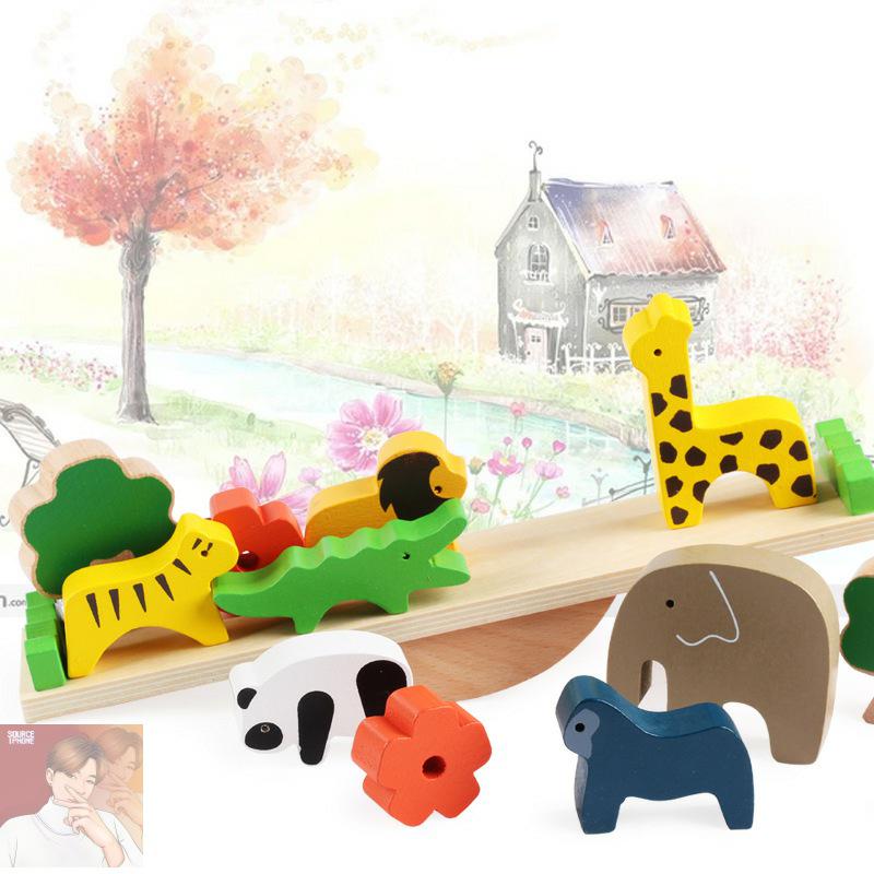 

Animal Seesaw Balance Beam - Educational Stacking Blocks for Ages 3-6
