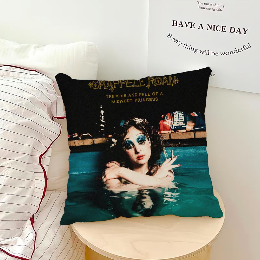 Hot Singer Chappell Roan Pillow Case Sofa Living Room Bedroom Headboard Backrest Cushion Square Cushion Nap Time 16x16Inch