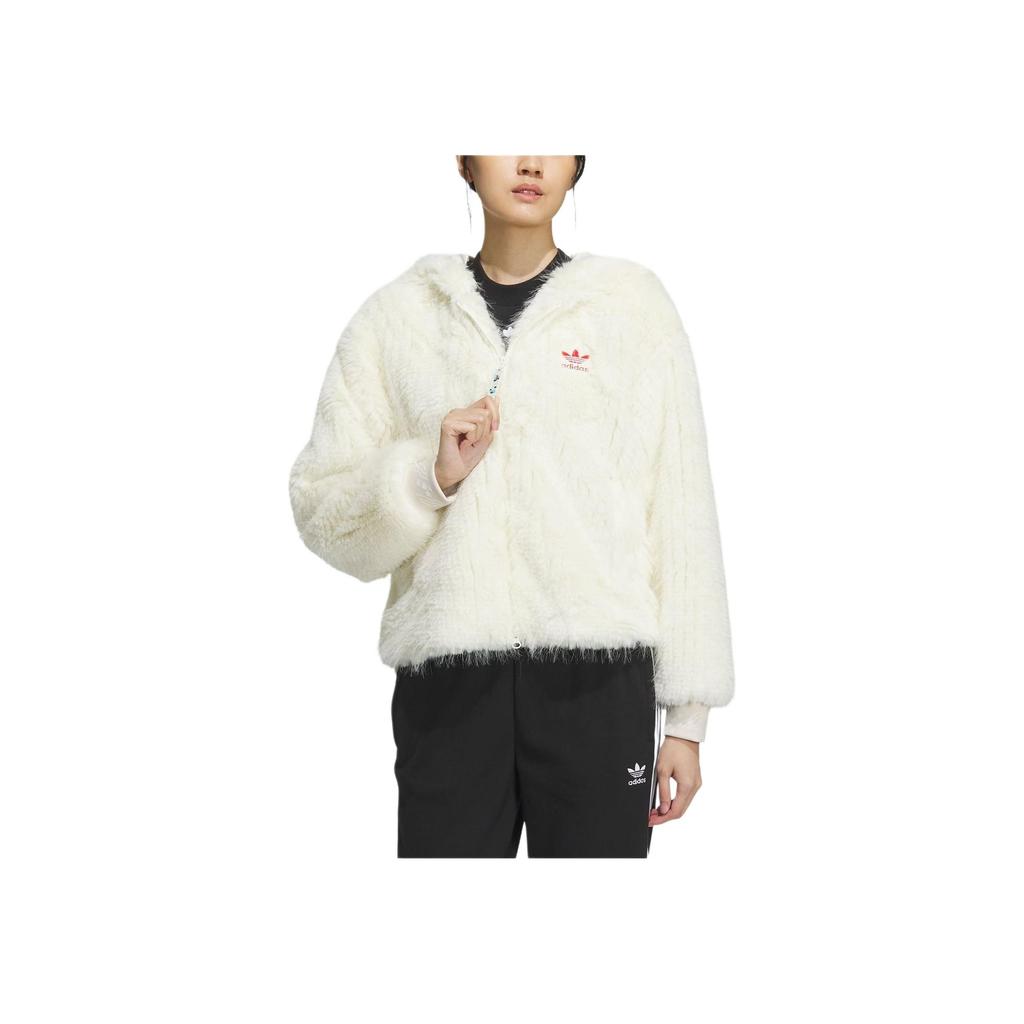 Adidas Originals Feifei Ruan Collaboration Fleece Hoodie Women Tops White IX4225