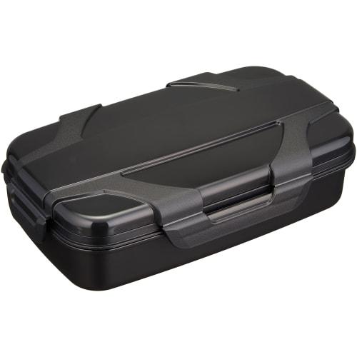OSK Men's Lockfort Bento Box, 850ml, with Cooler Bag, 4-Point Lock for Secure Airtight Sealing, Dividers, No Gaskets for Easy Cleaning, Silver Ion, Ma