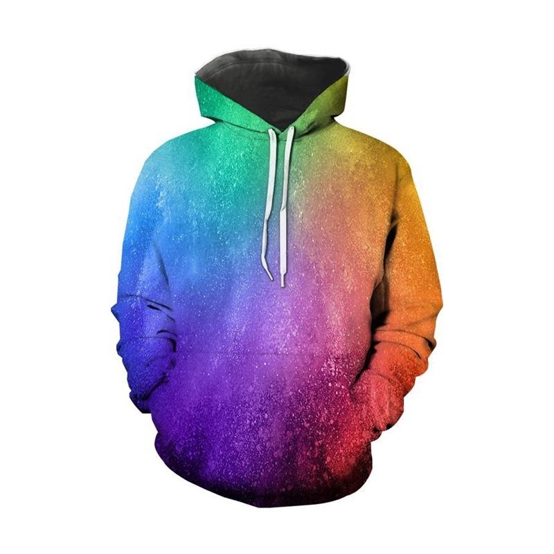 Felpe con Cappuccio Fantasia Colorata Divertente per Uomo Donna Autunno Manica Lunga Pullover Felpa con Cappuccio Stampata 3D Streetwear Casual Abbigliamento Uomo Y2k