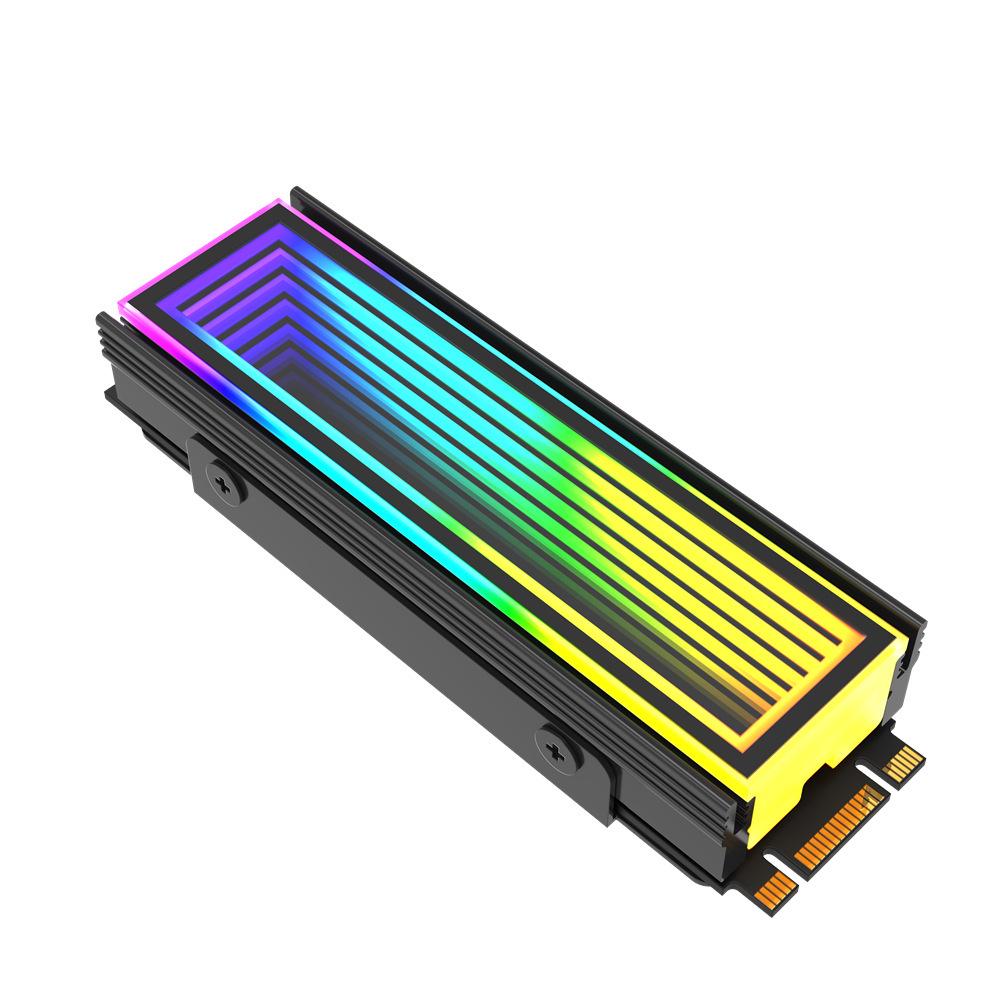 

Радиатор M.2 SSD Snow Mirror с ARGB-лентой и RGB-синхронизацией чёрный
