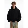 Men Women Oversized Hooded Sweatshirt Winter Thick Fleece Lined Casual Retro Streetwear Short Fit Pullover