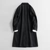 Long Woolen Coat Men's Trench Coat Over the Knee Autumn and Winter New Thickened Jacket Men