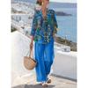 New European and American Style Sleeveless Digital Print Wide-Leg Pants Set Women's Summer Casual Fashion Two-Piece Trendy Style