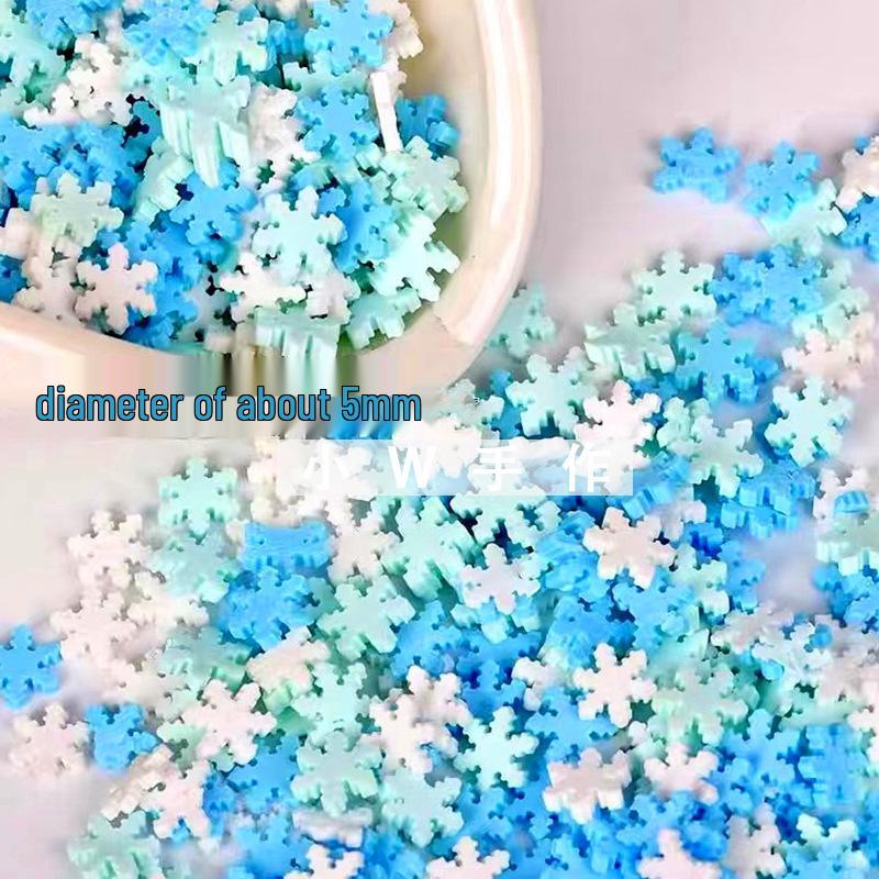 Schneeflocke Polymer Clay Nagelkunst & Basteldekorationen - 5g Packung