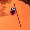 Cat Accesories Decorative Halloween Cat Teaser Stick Feather with Bells Cat Wand Toy Plush Cat Teaser Wand Halloween