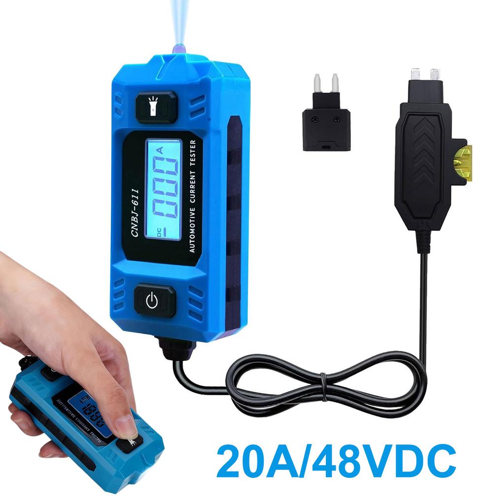 2025 Automotive Current Tester Truck Voltage Circuit Tester Power Probe 20A 48V LED Digital Display Auto Repair Tool