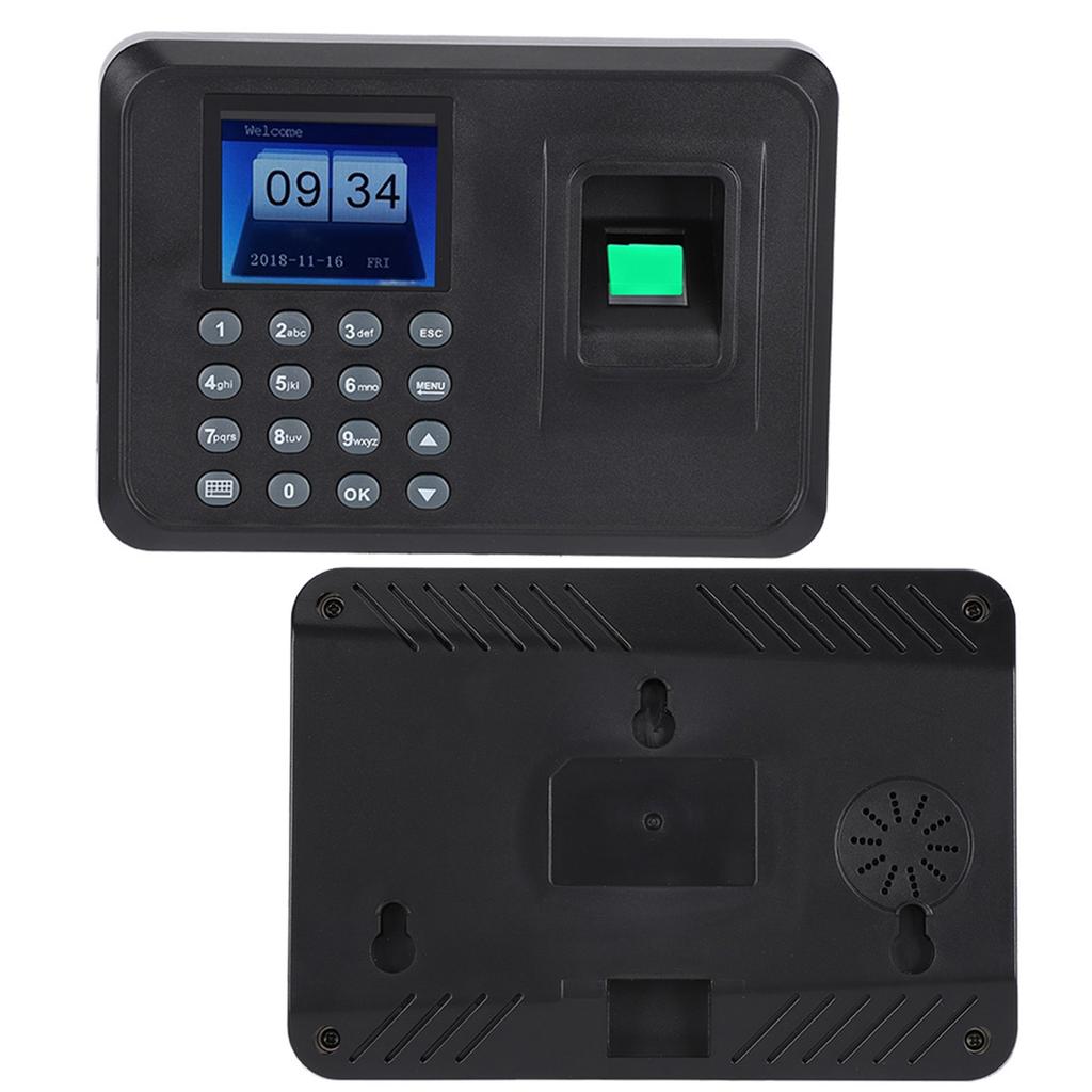 2.4inches TFT LCD Screen Fingerprint Time Clock Attendance Machine Recorder   Plug