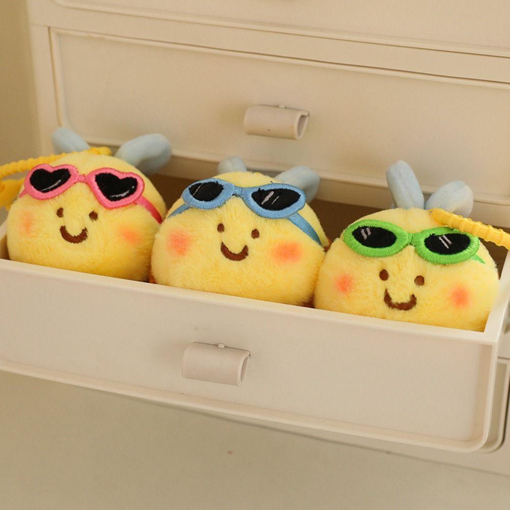 

Bee Shape Bee Doll Plush Keychain PP Cotton Bee Stuffed Toys Pendant Bee Bear Plush Dolls Children