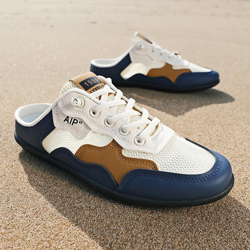 

1 Pair of Mesh Half-Slippers, Sports Sandals, Beach Slippers, Breathable, Lightweight, Fashionable and Versatile, Suitable for Y 46 чорний