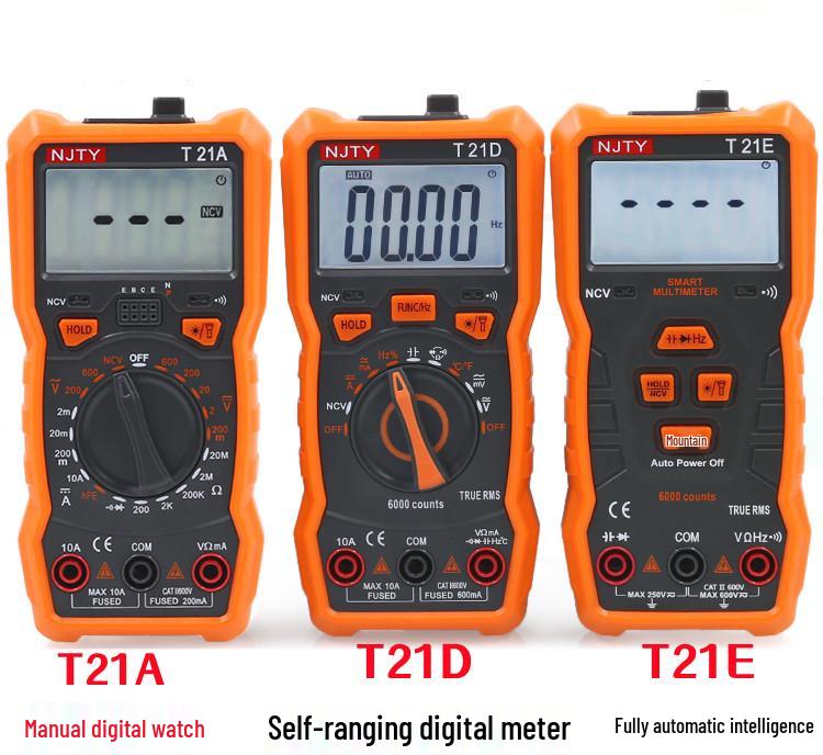 T21A Portable Digital Multimeter with Illumination, Burn Protection, and Magnetic Adhesion