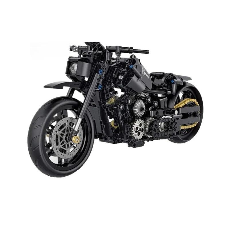 586 Stücke Klassische Motorrad Gebäude Modell Blöcke Moto Road Racer Ziegel Weihnachtsgeschenke Spielzeug für Kind Jungen Kinder Erwachsene Technische