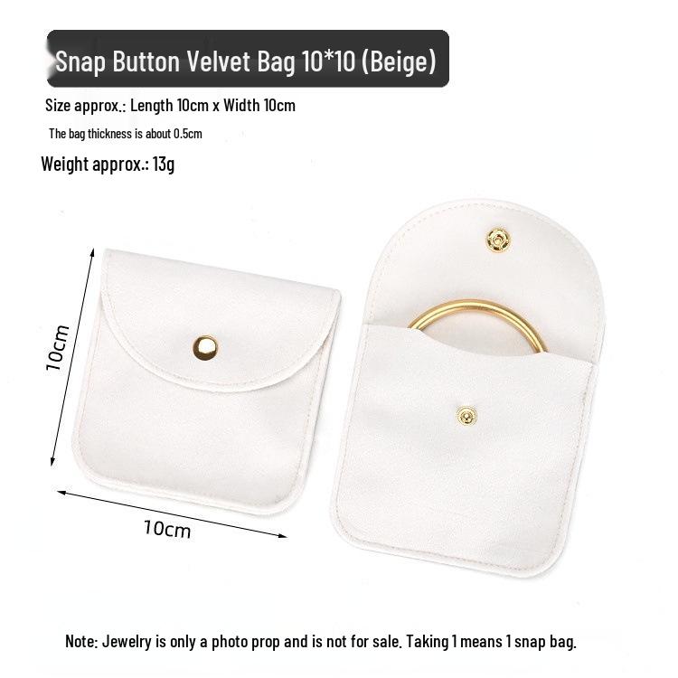 Samt Druckknopf Schmuckbeutel für Ringe & Halsketten - Mini Aufbewahrungsbeutel