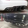1 pair For Mercedes C-Class W204 E-Class W212 CLS-Class W218 exhaust modifications C63 E63 CLS63 black square quad exhaust tips