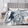 Goku and Shenron Knitted Blanket Kakarot DBZ Manga Plush Throw Blankets Summer Air Conditioning Printed Soft Warm Bedspreads,