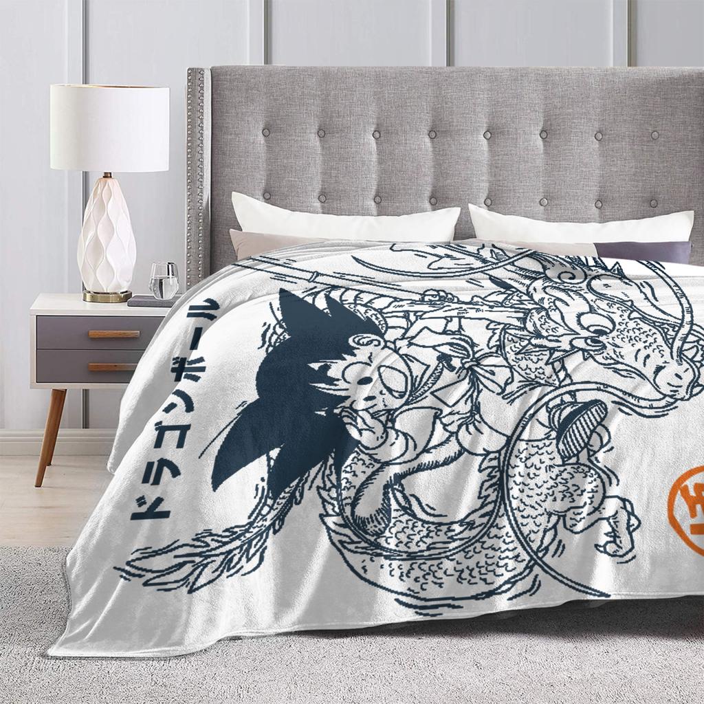 Goku and Shenron Knitted Blanket Kakarot DBZ Manga Plush Throw Blankets Summer Air Conditioning Printed Soft Warm Bedspreads,