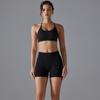 Knitted Peach Hip Lifting Sexy Suspender, Beautiful Back Yoga Shorts, Yoga Fitness Bra Set