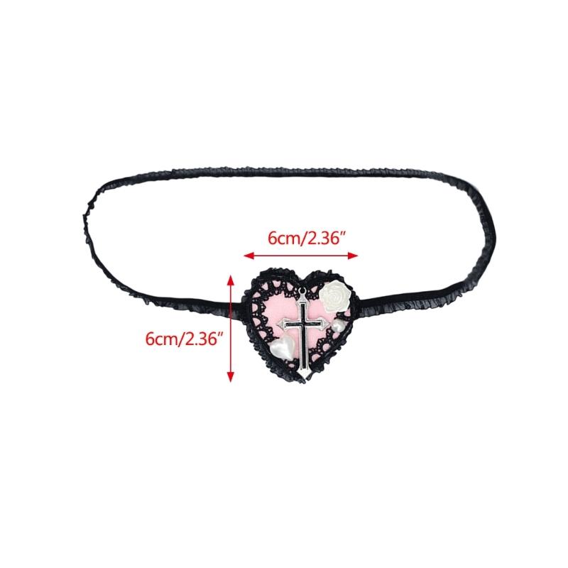 Lolit Eye Patch Gothics Eyepatch Heart Eyepatch Lolit EyeMask Cosplays Eyepatch Single Eye Mask-