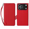 Wallet Case for Blade V80 Pro 4G / V80 Vita - Leather/PU, Red, With Lanyard