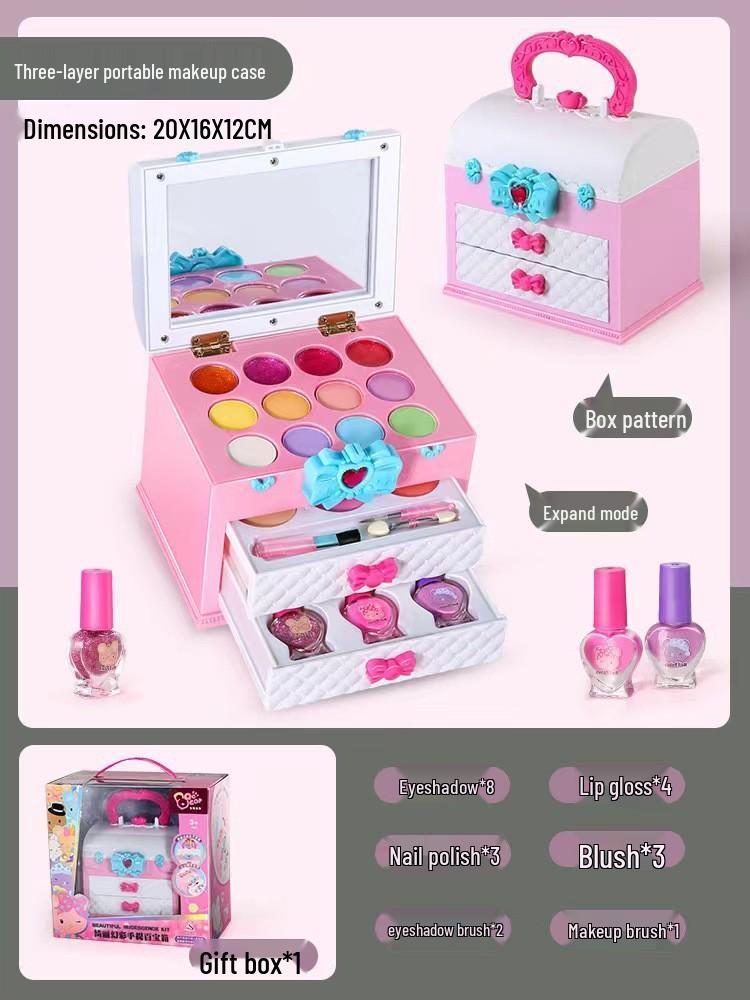 Cross-border Children's Washable Makeup Set - Colorful Cosmetics Toy for Girls' Stage Performance