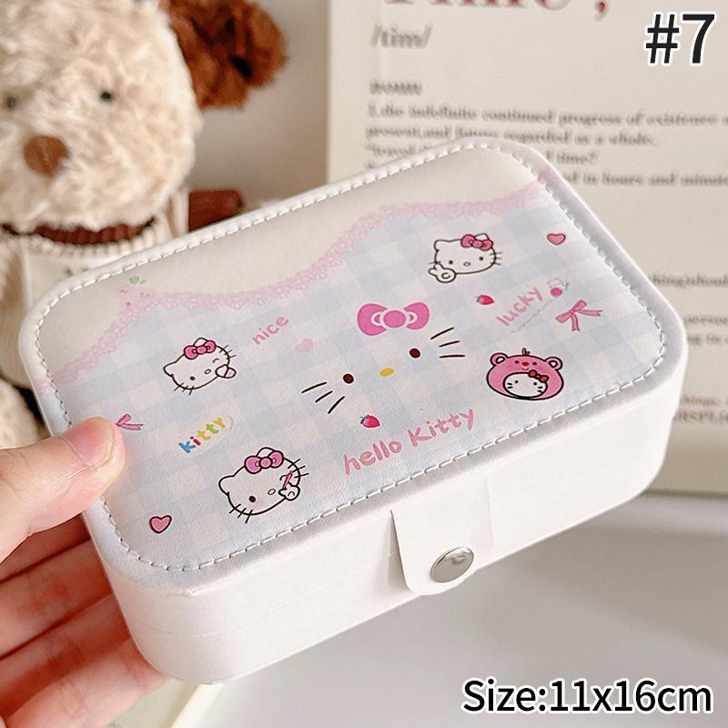 Leather  Jewelry Box Earrings Necklaces Rings Storage Box Travel Portable Ring Box Jewelry Organization Girls Gifts