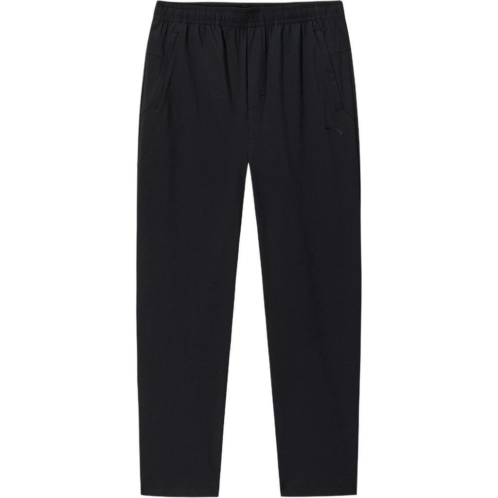 Anta Training Series Solid Color Mid Waist Elastic Versatile Straight Leg Sports Pants Men Bottoms 152537517-2