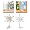 Big Christmas Tree Star Top Glitter Ornament Iron Holiday Decor for Party Centerpiece and Outdoor Christmas Tree